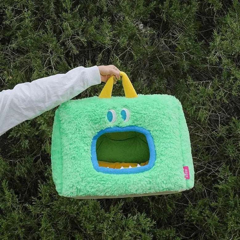 Monster Cat Bed Cave | Cozy & Washable Indoor Bed for Anxious Cats