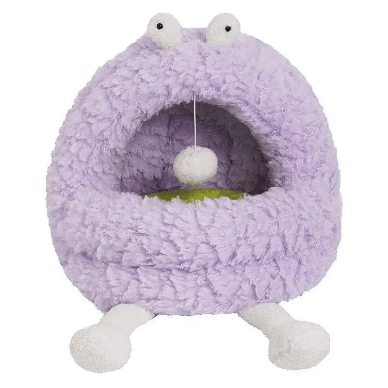Monster Cat Bed Cave | Cozy & Washable Indoor Bed for Anxious Cats
